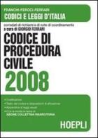 Codice di procedura civile 2008 edito da Hoepli