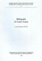 Bibliografia di Cesare Guasti edito da Ministero Beni Att. Culturali