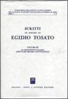 Scritti in onore di Egidio Tosato vol.3 edito da Giuffrè