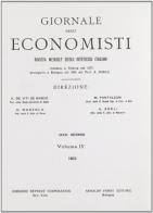 Giornale degli Economisti. 2ª serie vol.4 edito da Forni