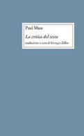 La critica del testo di Paul Maas edito da Storia e Letteratura
