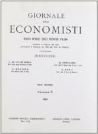 Giornale degli Economisti. 2ª serie vol.5 edito da Forni