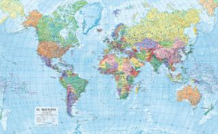Mondo politico. Scala 1:40.000.000 (carta murale in plastica cm 98x61) edito da Global Map