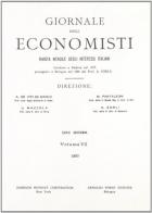 Giornale degli Economisti. 2ª serie vol.7 edito da Forni