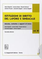 Istituzioni di diritto del lavoro e sindacale vol.3 edito da Giappichelli