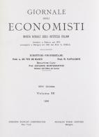 Giornale degli Economisti. 2ª serie vol.9 edito da Forni