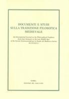 Documenti e studi sulla tradizione filosofica medievale (2020) vol.31 edito da Sismel