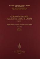 Corpus dei papiri filosofici greci e latini. Testi e lessico nei papiri di cultura greca e latina vol.4.2 edito da Olschki