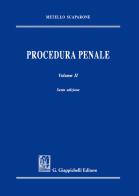 Procedura penale vol.2 di Metello Scaparone edito da Giappichelli