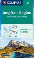 Carta escursionistica n. 84 Jungfrau-Region, Thunersee, Brienzersee 1:40.000 edito da Kompass