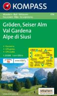 Carta escursionistica n. 076. Val Gardena, Alpe di Siusi 1:25.000. Adatto a GPS. Digital map. DVD-ROM edito da Kompass