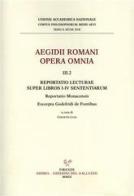 Aegidii romani opera omnia vol.3.2 edito da Sismel