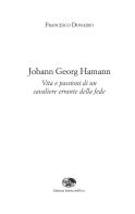 Johann Georg Hamann. Vita e passioni di un cavaliere errante della fede di Francesco Donadio edito da Saletta dell'Uva