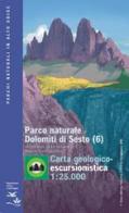 Carta geologico-escursionistica parco naturale Dolomiti di Sesto 1:25.000 edito da Tabacco