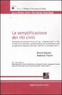 La semplificazione dei riti civili di Bruno Sassani, Roberta Tiscini edito da Dike Giuridica