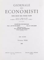 Giornale degli Economisti. 2ª serie vol.33 edito da Forni