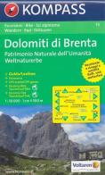 Carta escursionistica n. 73. Trentino, Veneto. Gruppo di Brenta 1:50.000 edito da Kompass