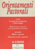 Orientamenti pastorali (2008) vol. 4-5 edito da EDB