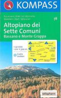 Carta escursionistica n. 78. Trentino, Veneto. Altopiano dei Sette Comuni 1:50.000 edito da Kompass