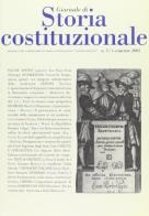 Giornale di storia costituzionale. Semestrale del laboratorio di storia costituzionale «Antoine Barnave» (2003) vol.5 edito da Quodlibet