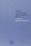 Studi sul «De antiquissima italorum sapientia» di Vico edito da Quodlibet