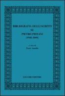 Bibliografia degli scritti su Pietro Piovani (1948-2000) edito da Liguori