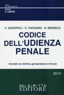 Codice dell'udienza penale di Vincenzo Garofoli, Claudio Papagno, Sabino Morisco edito da Neldiritto Editore