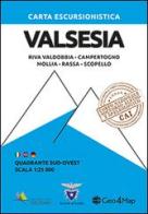 Carta escursionistica Valsesia quadrante Sud Ovest. Riva Valdobbia, Campertogno, Mollia, Rassa, Scopello edito da Geo4Map
