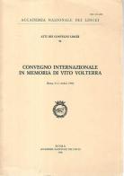 Convegno internazionale in memoria di Vito Volterra (Roma, 8-11 ottobre 1990) edito da Accademia Naz. dei Lincei