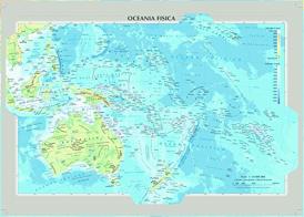 Oceania fisica e politica edito da Libreria Geografica