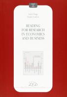 Reading for research in economics and business di Lois Clegg, Susan Garton edito da LED Edizioni Universitarie