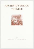 Archivio storico ticinese vol.142 edito da Archivio Storico Ticinese