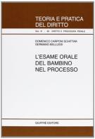 L' esame orale del bambino nel processo di Domenico Carponi Schittar, Germano Bellussi edito da Giuffrè