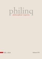 Philinq. Philosophical inquiries (2024) vol. 1 edito da Edizioni ETS
