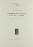 Le novellette a sei voci di Simone Balsamino. Prime musiche su «Aminta» di Torquato Tasso (1594) di Andrea Chegai edito da Olschki