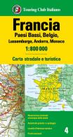 Francia. Olanda, Belgio, Lussemburgo, Andorra, Monaco 1:800.000. Carta stradale e turistica. Ediz. multilingue edito da Touring