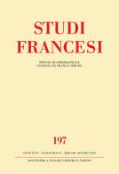 Studi francesi vol.197 edito da Rosenberg & Sellier