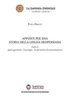 Appunti per una storia della lingua neopersiana vol.1 di Paola Orsatti edito da Nuova Cultura