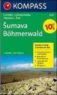 Carta escursionistica n. 2000. Repubblica Ceca. Böhmerwald/Sumava set 2 cartine 1:50.000. Adatto a GPS. DVD-ROM digital map edito da Kompass