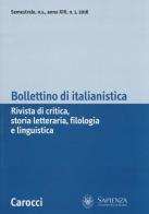 Bollettino di Italianistica (2016) vol.1 edito da Carocci