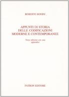 Appunti di storia delle codificazioni moderne e contemporanee di Roberto Bonini edito da Pàtron