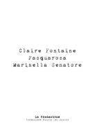 Claire Fontaine, Pasquarosa, Mariella Senatore. Catalogo della mostra. Ediz. illustrata edito da Di Virgilio Editore