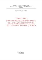 L' oggetto del provvedimento amministrativo e la garanzia di effettività nell'amministrazione pubblica di Massimo Calcagnile edito da Bologna University Press