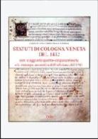 Statuti di Cologna Veneta del 1432 edito da Viella