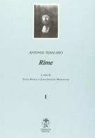 Rime vol.1 di Antonio Tebaldeo edito da Panini Franco Cosimo