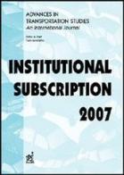 Advances in transportation studies. An international journal. Institutional subscription 2007 edito da Aracne
