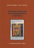 Elementi essenziali dell'ordinamento canonico di Giovanni Barberini, Marco Canonico edito da Giappichelli