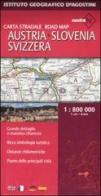 Austria, Slovenia, Svizzera 1:800.000 edito da De Agostini