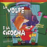 La volpe e la cicogna... e altre favole. Esopo puzzle. Ediz. illustrata. Con 6 puzzle di Elena Giorgio edito da Ape Junior