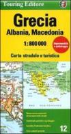 Grecia, Albania, Macedonia 1:800.000. Carta stradale e turistica. Ediz. illustrata edito da Touring